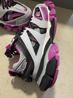 NIB $ 1050 Balenciaga Damen Track LED Sneakers Schuhe Grau/Rosa 8 US/38 Eu