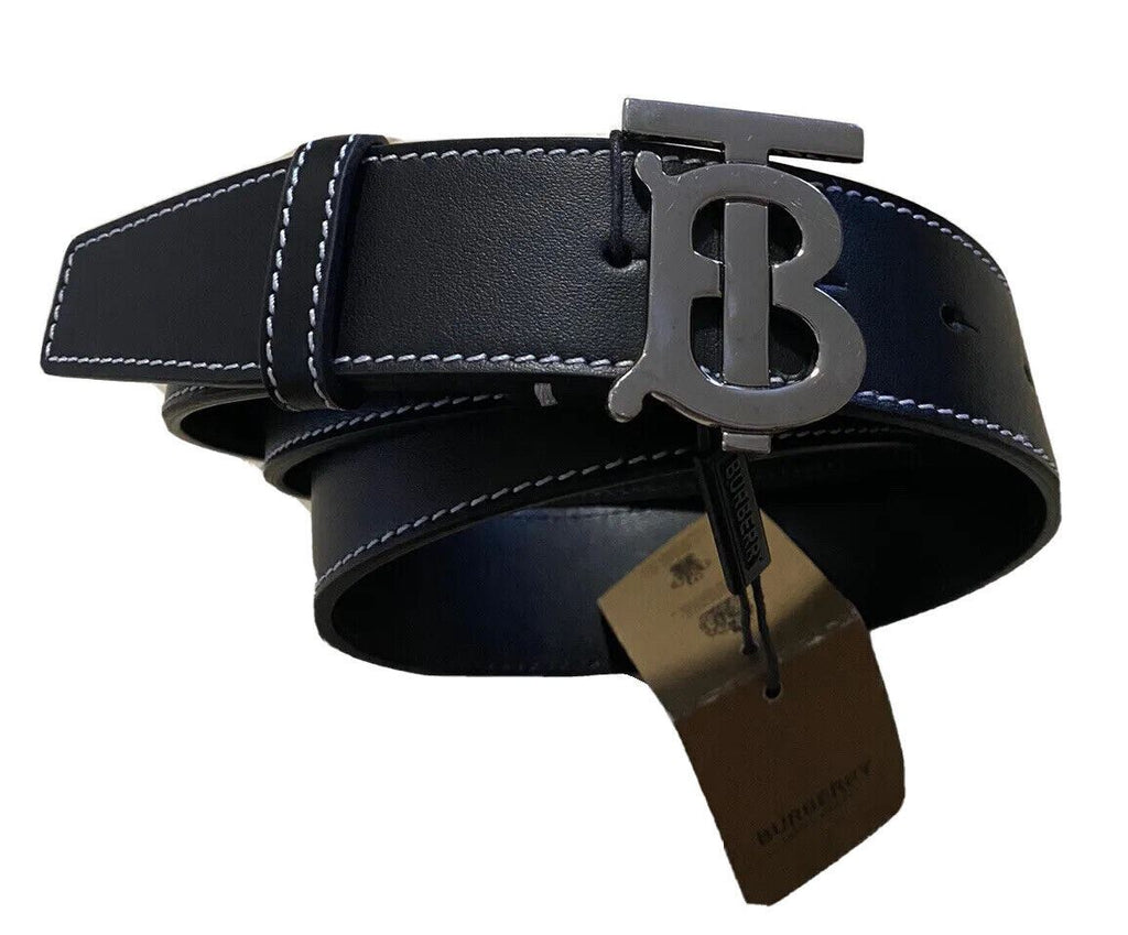 Neuer Burberry TB Grain Herren-Gürtel aus echtem Leder, Schwarz, 105/42, Italien