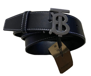 Neuer Burberry TB Grain Herren-Gürtel aus echtem Leder, Schwarz, 105/42, Italien