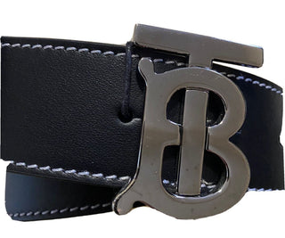 Neuer Burberry TB Grain Herren-Gürtel aus echtem Leder, Schwarz, 105/42, Italien