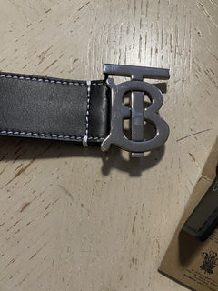Neuer Burberry TB Grain Herren-Gürtel aus echtem Leder, Schwarz, 105/42, Italien