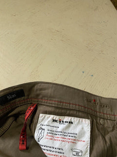 Neu mit Etikett: 1102 $ Kiton Herren-Jeanshose Slim Fit DK Tan 38 US