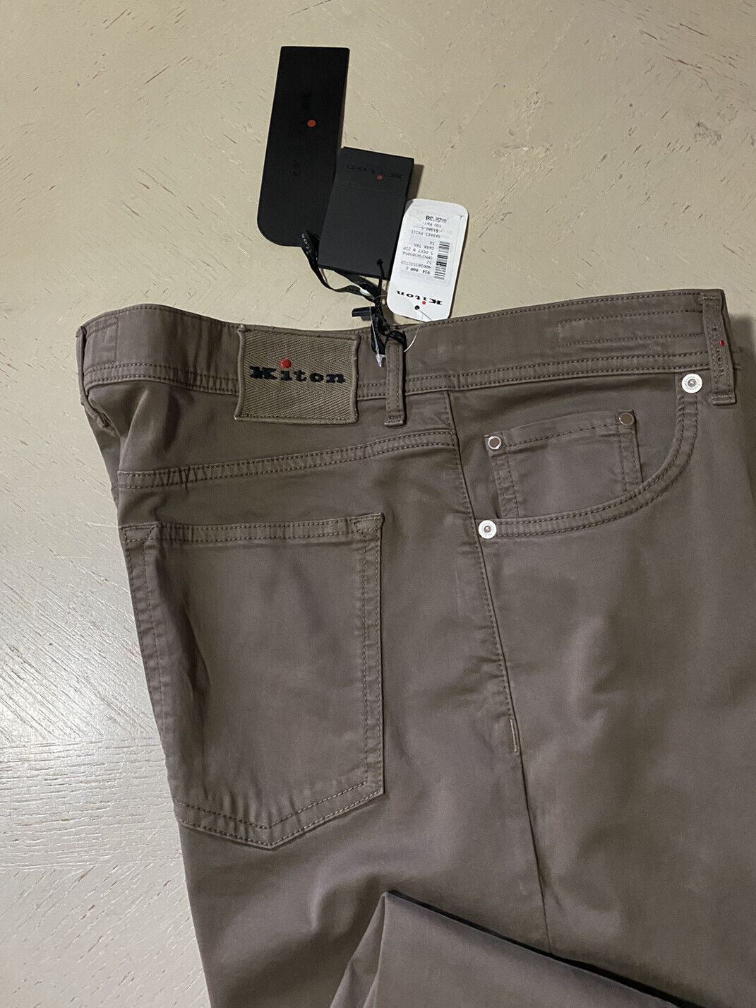 NWT $1102 Kiton Men’s Jeans Pants Slim Fit DK Tan 38 US