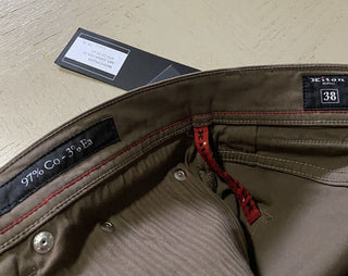 Neu mit Etikett: 1102 $ Kiton Herren-Jeanshose Slim Fit DK Tan 38 US