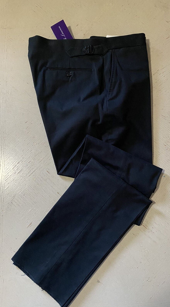 Neu mit Etikett: 495 $ Ralph Lauren Purple Label Herrenanzughose Schwarz 34 US/50 Eu Italien