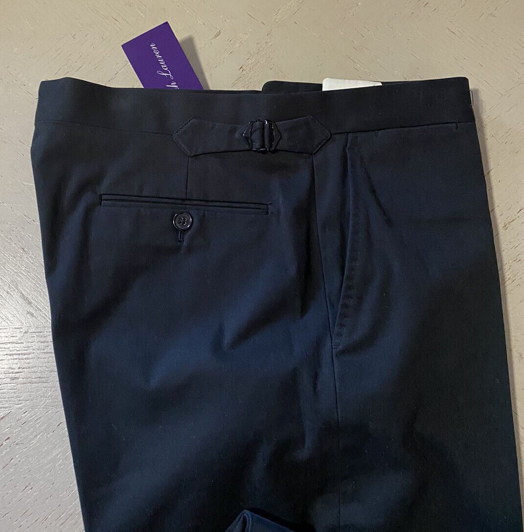 NWT $495 Ralph Lauren Purple Label Men Dress Pants Black 34 US/50 Eu Italy