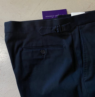 Neu mit Etikett: 495 $ Ralph Lauren Purple Label Herrenanzughose Schwarz 34 US/50 Eu Italien