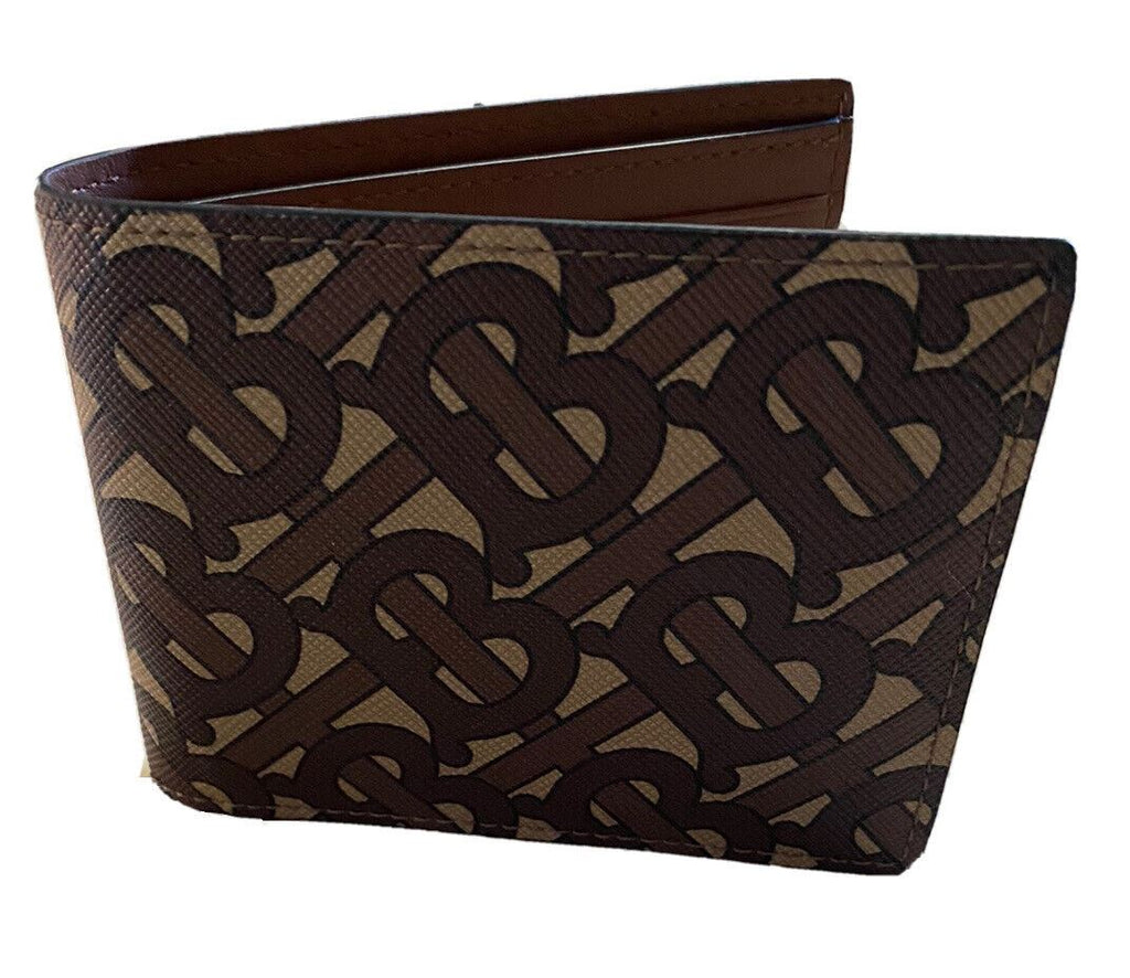 Neue Burberry TB Monogram Bi-Fold Wallet BRIDLE BROWN Italien