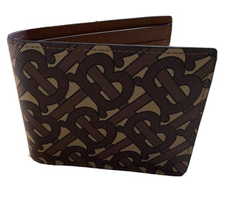 Neue Burberry TB Monogram Bi-Fold Wallet BRIDLE BROWN Italien
