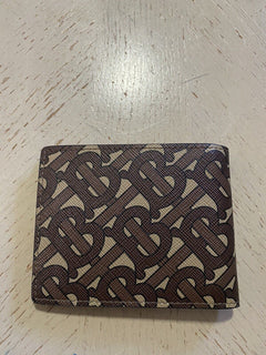 Neue Burberry TB Monogram Bi-Fold Wallet BRIDLE BROWN Italien
