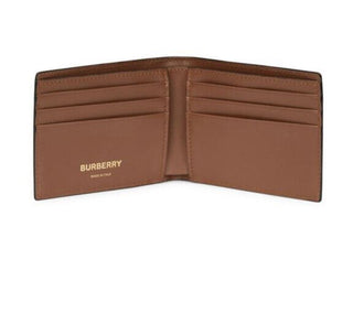 Neue Burberry TB Monogram Bi-Fold Wallet BRIDLE BROWN Italien
