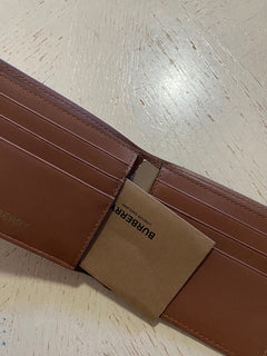 Neue Burberry TB Monogram Bi-Fold Wallet BRIDLE BROWN Italien