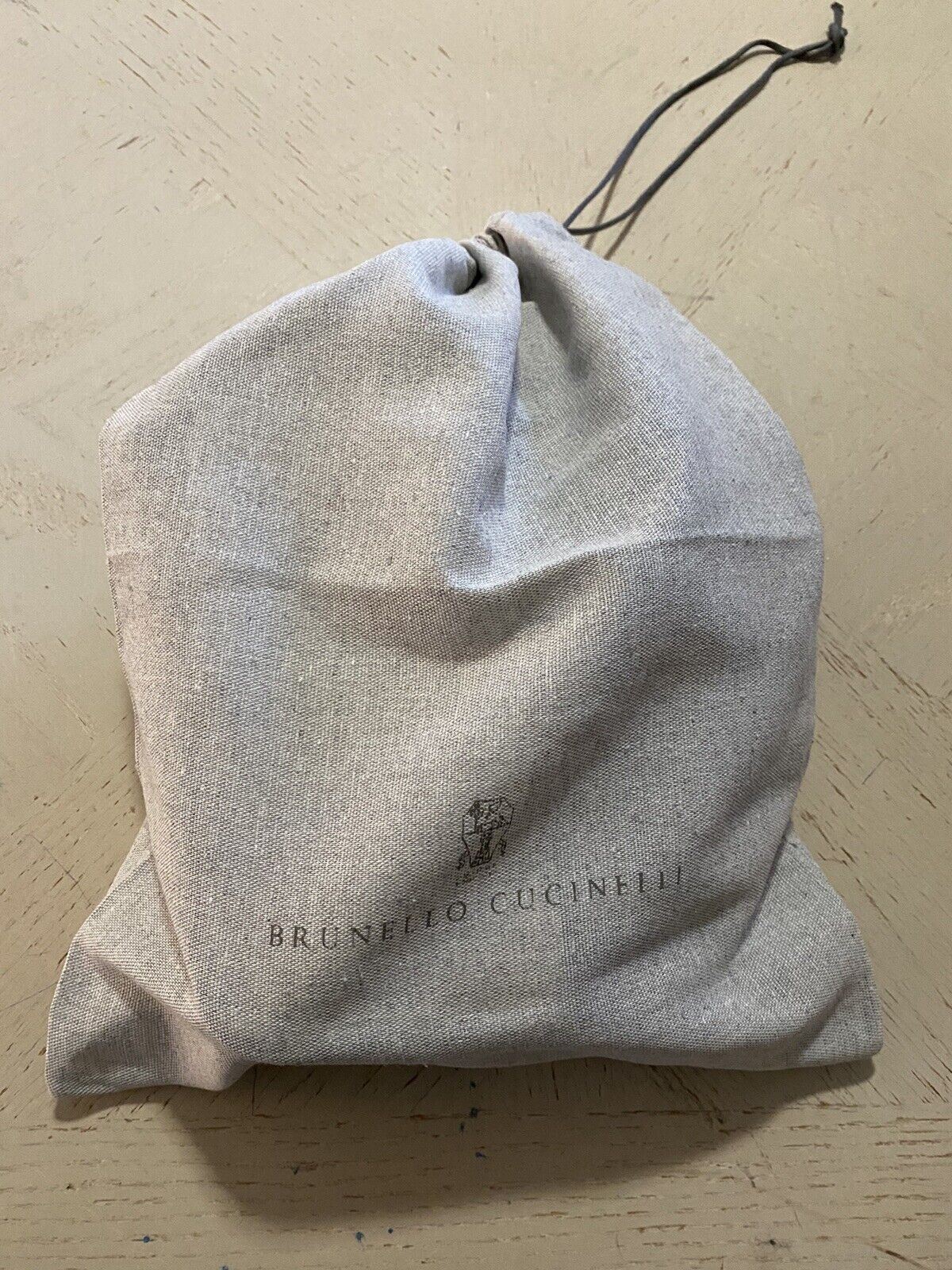 Neu $2495 Brunello Cucinelli Umhängetasche aus Leder mit Monili-Besatz Creme/Schwarz