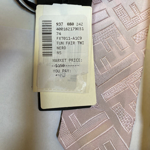 Neuer Fendi Fun Fair Seiden-Twilly-Schal FF-Monogramm Schwarz/Mehrfarbig Italien