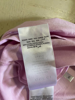 Neues Gucci Herren-Kurzarm-Übergroßes T-Shirt Lila/Lila Größe XS Italien
