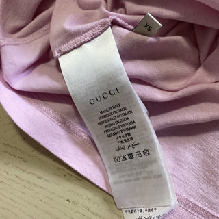 Neues Gucci Herren-Kurzarm-Übergroßes T-Shirt Lila/Lila Größe XS Italien