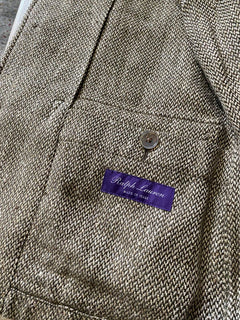Neu$1495 Ralph Lauren Purple Label Herrenjacke Mantel Beige Größe 38 US/48 Eu Italien