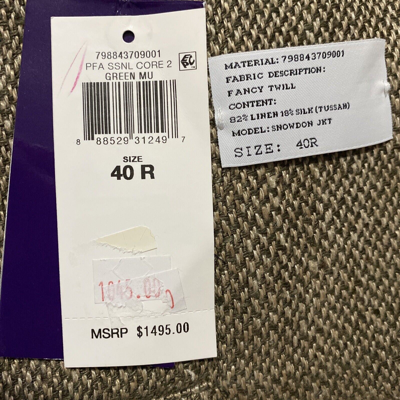 Neu$1495 Ralph Lauren Purple Label Herrenjacke Mantel Beige Größe 40 US/50 Eu Italien