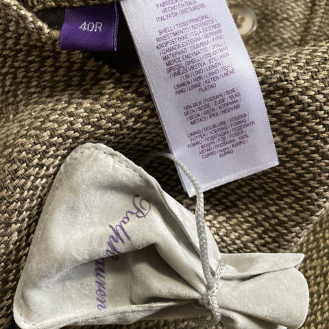 New$1495 Ralph Lauren Purple Label Men Jacket  Coat Beige Size 40 US/50 Eu Italy