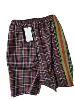 Neu mit Etikett: 1400 $ Gucci Men Over Basket Hose Short Vineyard/Black Side 36 US
