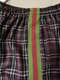 Neu mit Etikett: 1400 $ Gucci Men Over Basket Hose Short Vineyard/Black Side 36 US