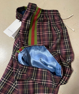 Neu mit Etikett: 1400 $ Gucci Men Over Basket Hose Short Vineyard/Black Side 36 US