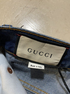 Neu mit Etikett: 1300 $ Gucci Herrenjeans Jeanshose Blau 32 US Italien