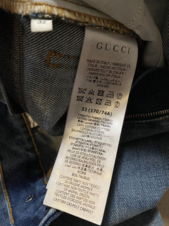 Neu mit Etikett: 1300 $ Gucci Herrenjeans Jeanshose Blau 32 US Italien