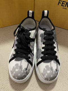 NIB Fendi Damen Sneakers Fendi Monogram Schuhe Schwarz/Natur 7/37