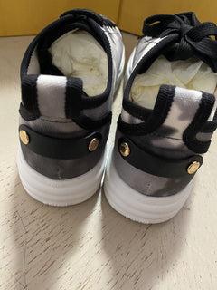 NIB Fendi Damen Sneakers Fendi Monogram Schuhe Schwarz/Natur 7/37