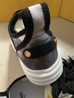 NIB Fendi Damen Sneakers Fendi Monogram Schuhe Schwarz/Natur 7/37