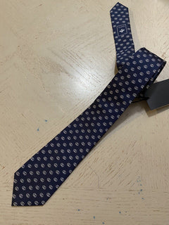 New Gucci Mens GG Monogram Silk Neck DK Blue made in Italy
