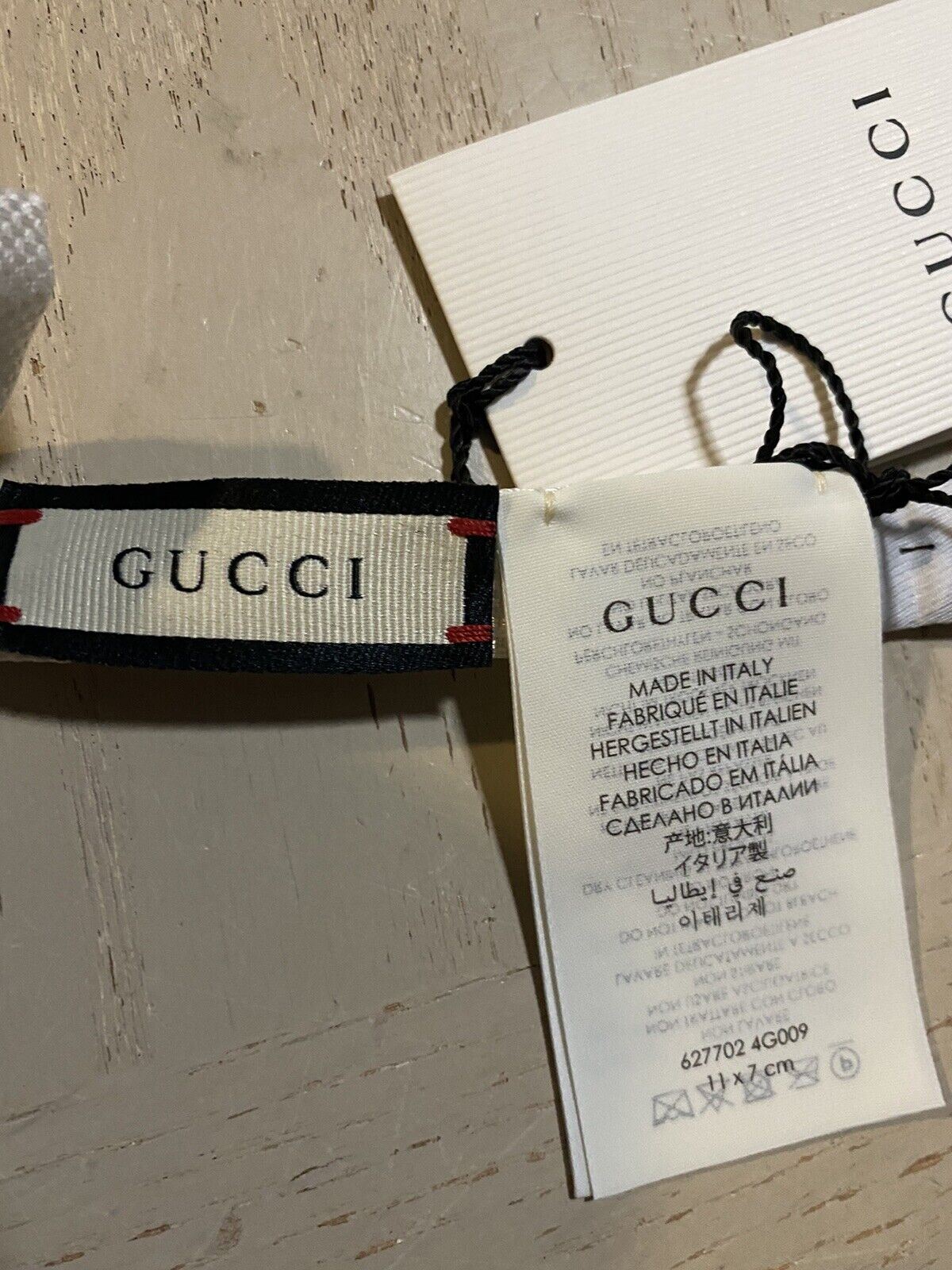 New  Gucci Silk  Bow Tie GG Monogram While Made in Italy