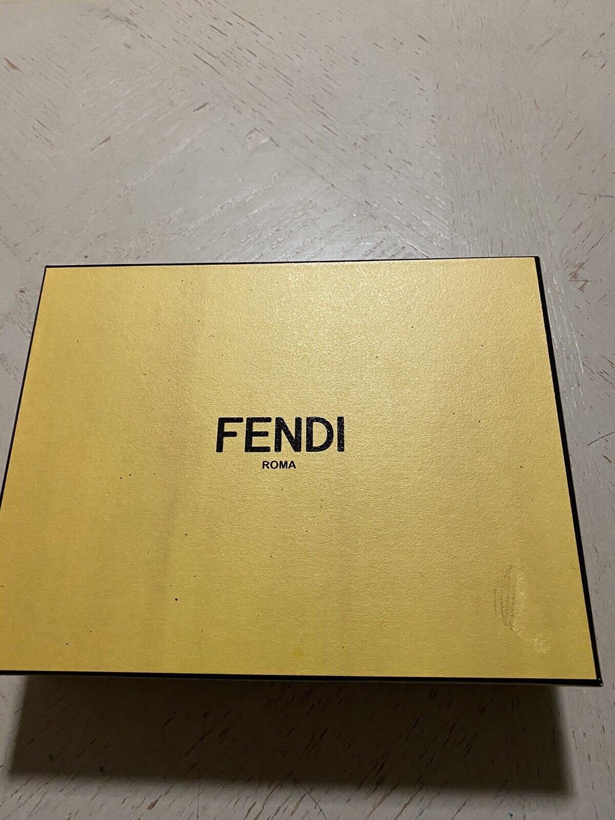 New $890 Fendi Men FF Logo Leather Belt Ice White 26/65 Italy