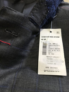 Neuer ISAIA Super 170S Woll-/Seidenanzug für 4995 $, DK-Grau, 38R US (48R Eu), Italien