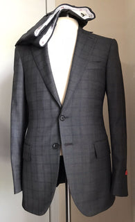 Neuer ISAIA Super 170S Woll-/Seidenanzug für 4995 $, DK-Grau, 38R US (48R Eu), Italien