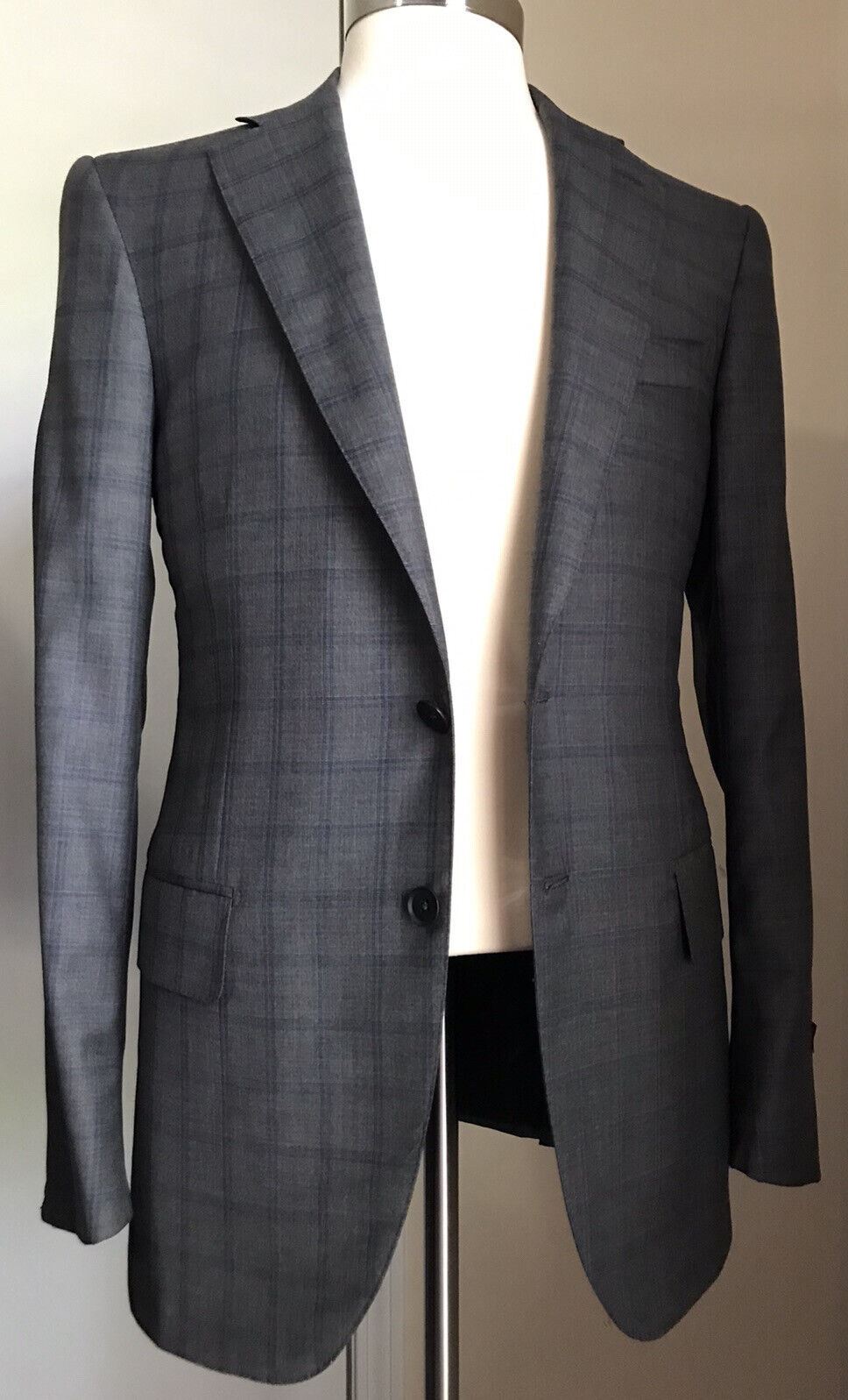 New $4995 ISAIA Super 170S Wool/Silk Suit DK Gray 38R US ( 48R Eu ) Italy