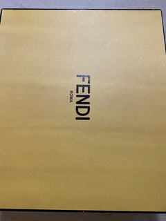 Neue 890 $ Fendi-Leder-Logo-Chelsea-Stiefel Schwarz 10 US (9 Fendi) Italien
