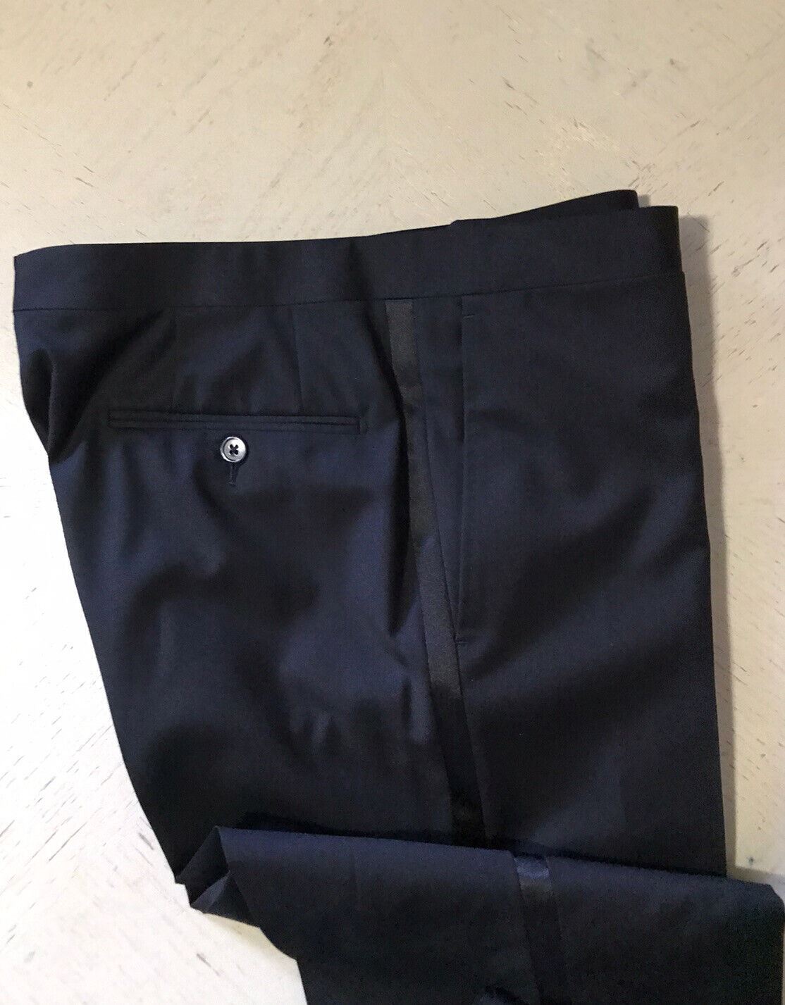 New $2895 Corneliani Mens Wool Tuxedo Suit Black 40L US ( 50L Eu ) Italy