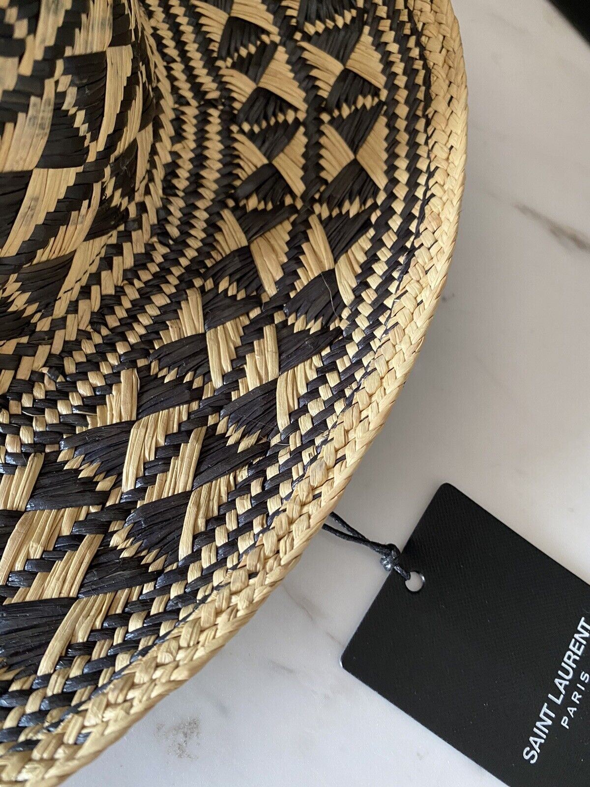 Шляпа NWT Saint Laurent Maui Бежевый/Черный размер 59 (XL) Италия