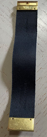 NWT  Saint Laurent Women Id Braselet In Smooth Leather and Metal Black Size M