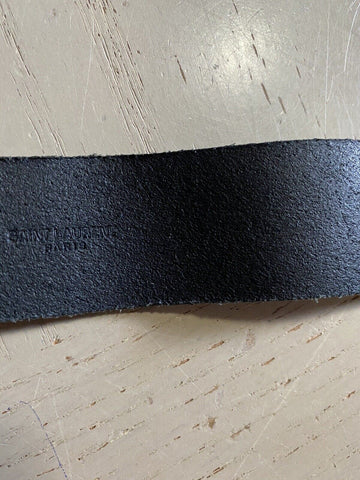 NWT  Saint Laurent Women Id Braselet In Smooth Leather and Metal Black Size M