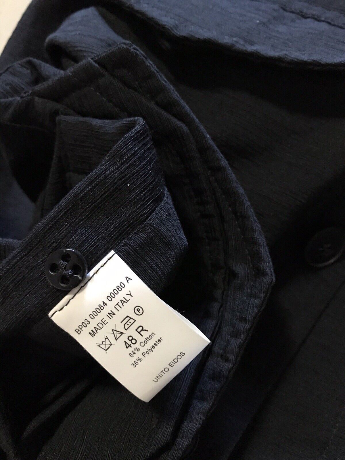 NWT $2195 Eidos Men’s Textured Stylish Jacket Coat Black 38 US ( 48 Ei ) Italy