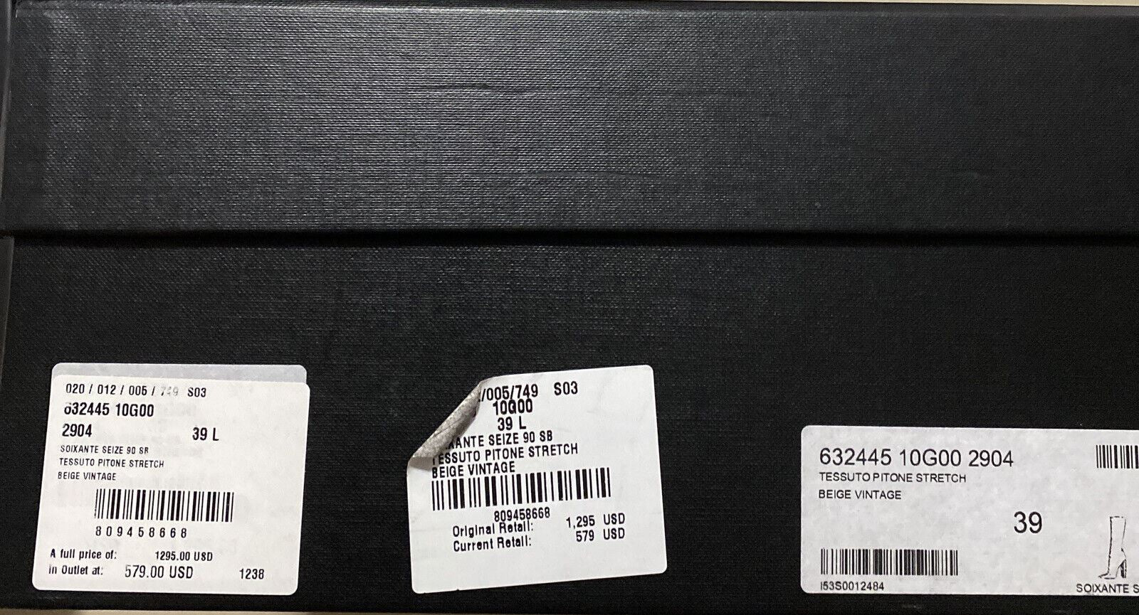 NIB $1295 Saint Laurent Женские вязаные ботинки-носки Обувь Python Stretch 9 США/39 ЕС