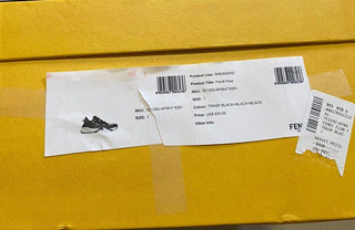 Neue $920 Fendi Herren Flow FF Vertigo Mix Media Sneakers Trasp. Schwarz 8 US/7 Fendi