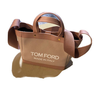 Neue 1390 $ TOM FORD Mini-Logo-Einkaufstasche für Damen Dusty Pick Italy