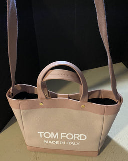 Neue 1390 $ TOM FORD Mini-Logo-Einkaufstasche für Damen Dusty Pick Italy