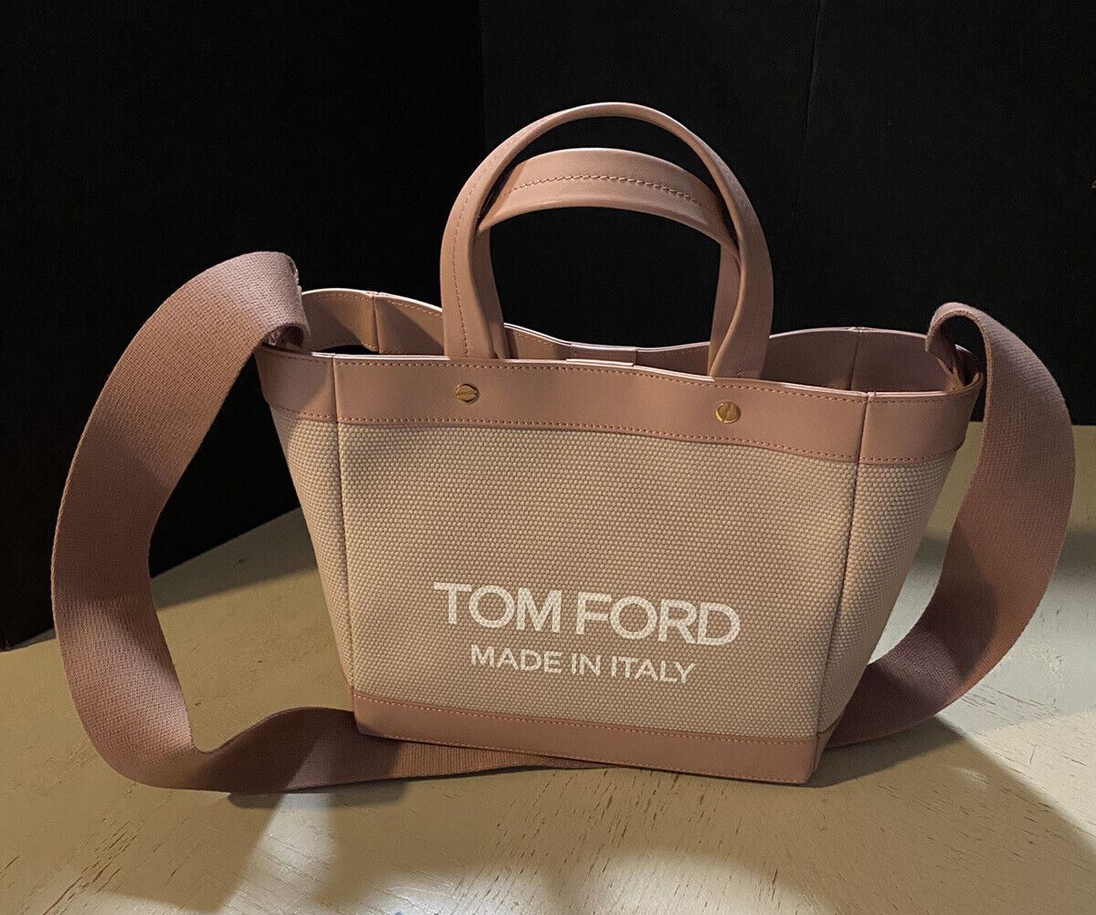 New $1390 TOM FORD Women’s Mini Logo Tote Bag  Dusty Pick Italy