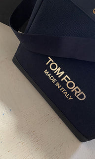 Neu $1590 TOM FORD Damen Canvas/Leder Logo Shopping Medium Tote Bag Schwarz