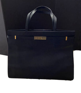 Neue 2350 $ Saint Laurent YSL Leder-Tragetasche mit Griff oben, Schwarz, Italien